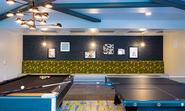 recreational room with hardwood floors