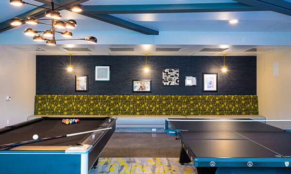 recreational room with hardwood floors