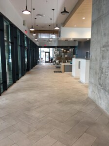 modern office corridor